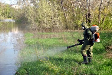 Обработка водоёмов против комаров с целью профилактики малярии